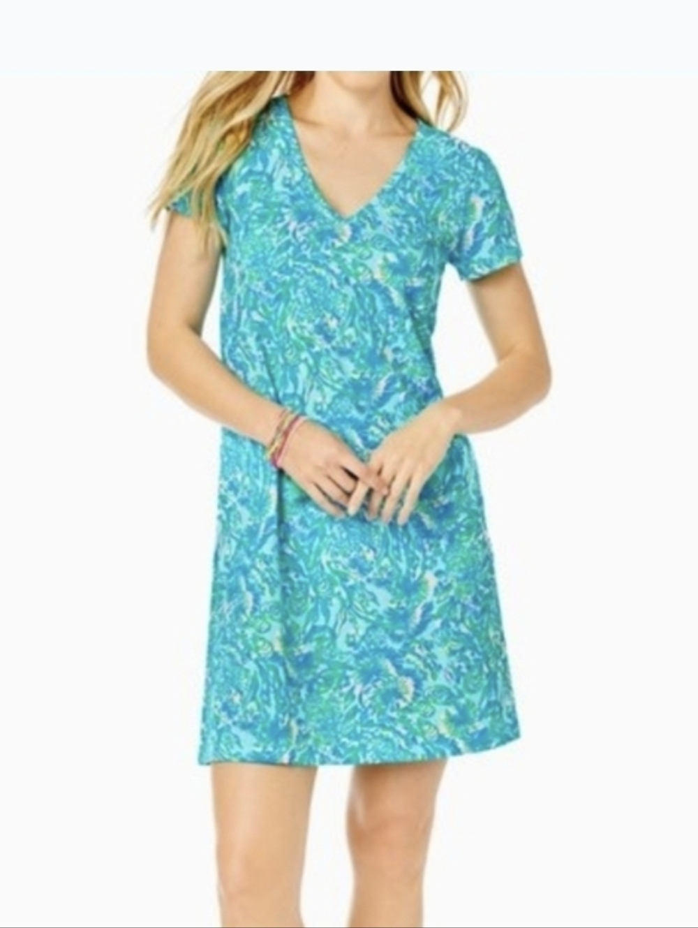 Lilly Pulitzer V- Neck Etta  Short Sleeve Dress Sz.S